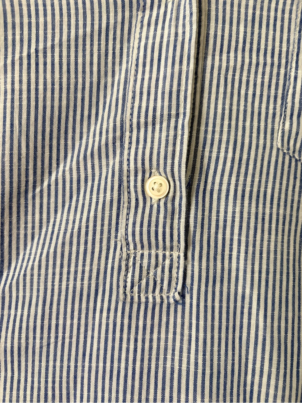 Light Blue & White Striped women’s Pullover Shirt - Picture 2 of 2